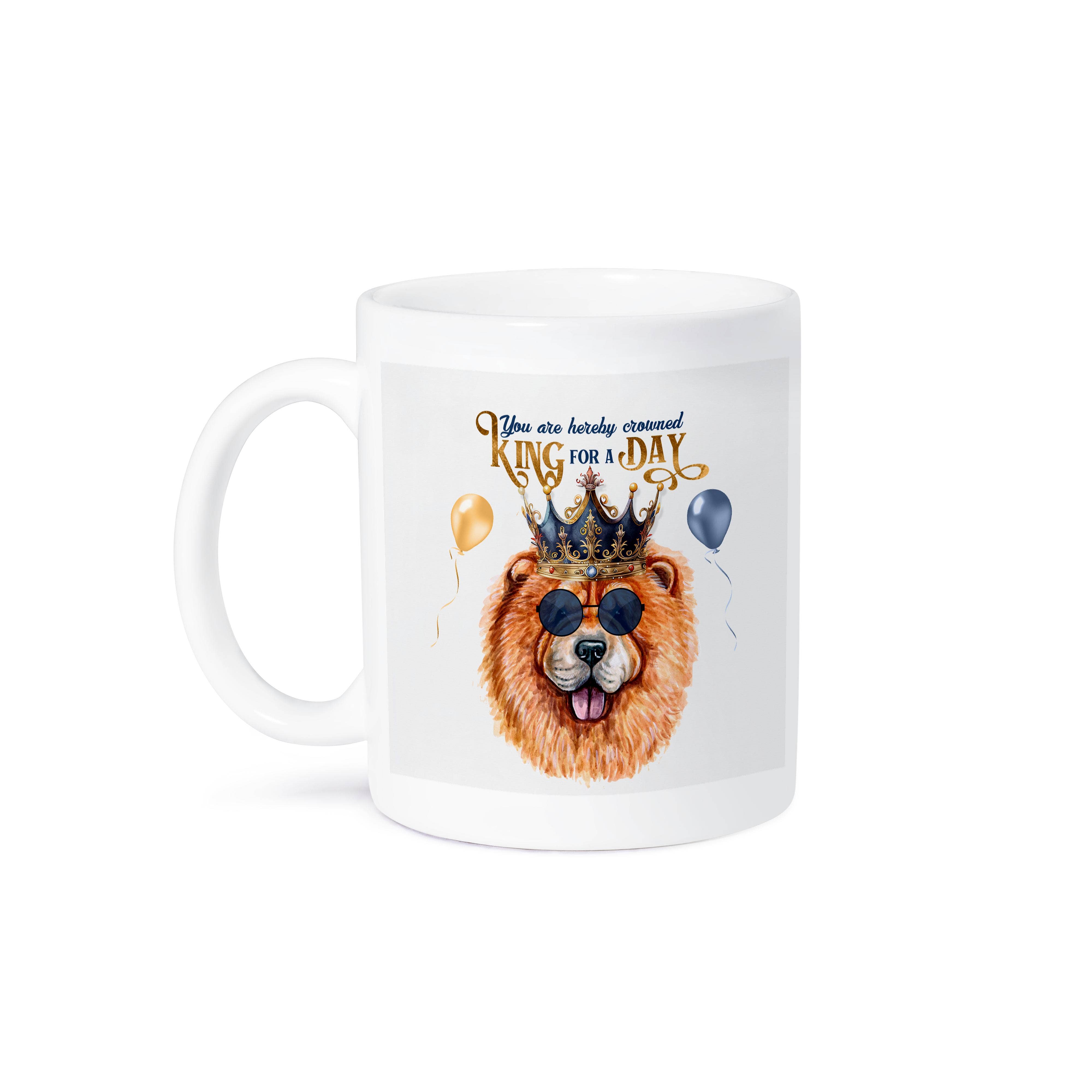 3dRose - Wholesale Coffee Mug - 3dRose, King for a Day Theme with a Chow Chow Dog in a Crown, Mug8