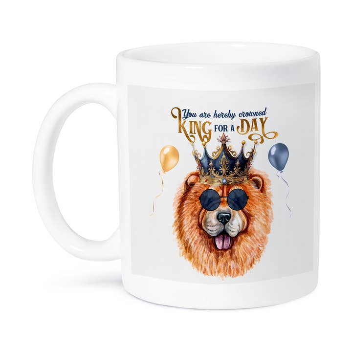3dRose - Wholesale Coffee Mug - 3dRose, King for a Day Theme with a Chow Chow Dog in a Crown, Mug8