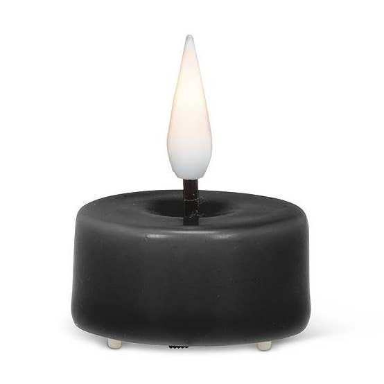 Ensemble de 6 bougies chauffe-plat LED noires - 1,5" H pour la vente par Abbott