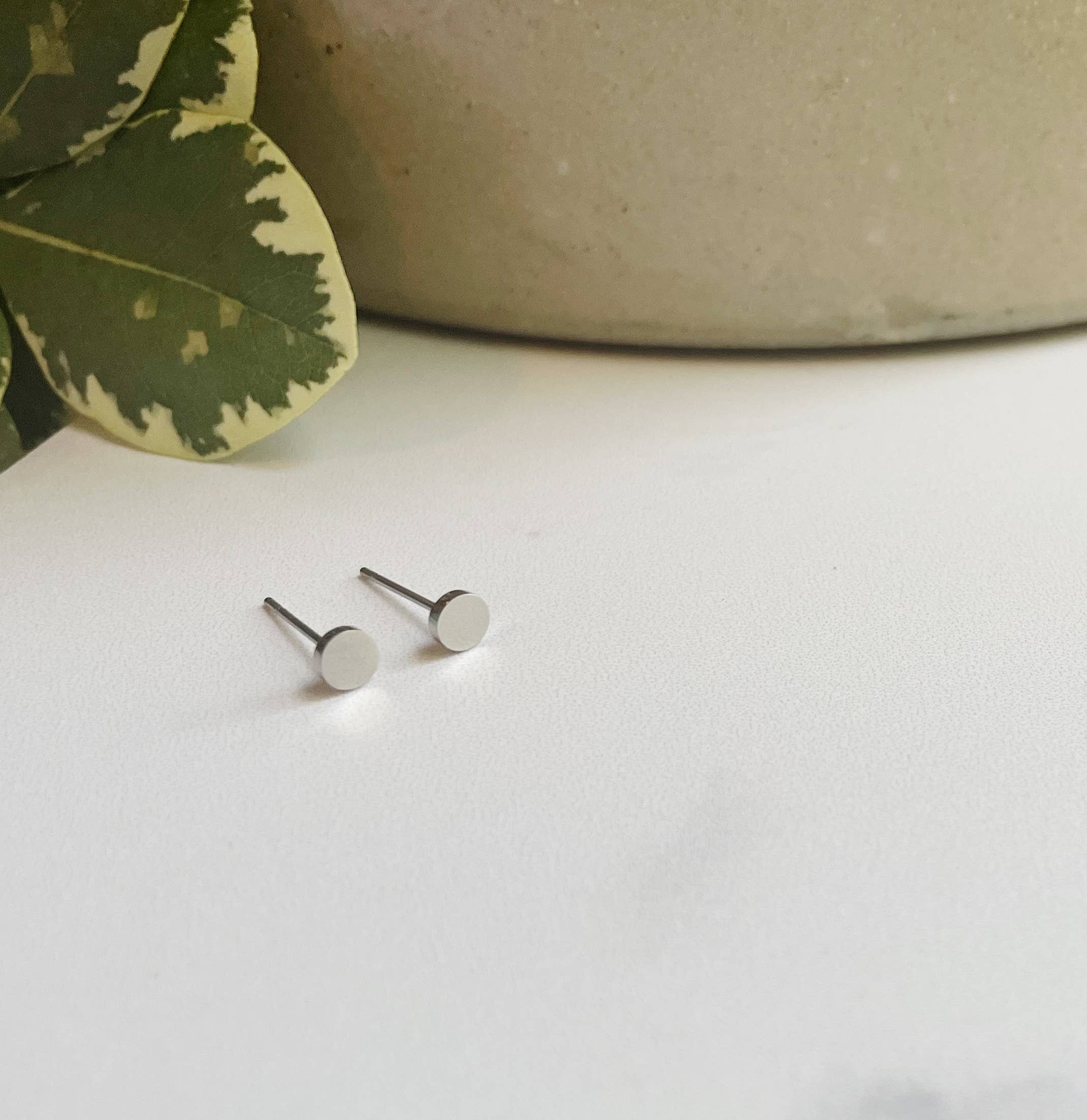 Wild Juniper - Venta al por mayor Pendientes de botón/aretes de poste - Pendientes de plata, tachuelas hipoalergénicas, círculos pequeños1