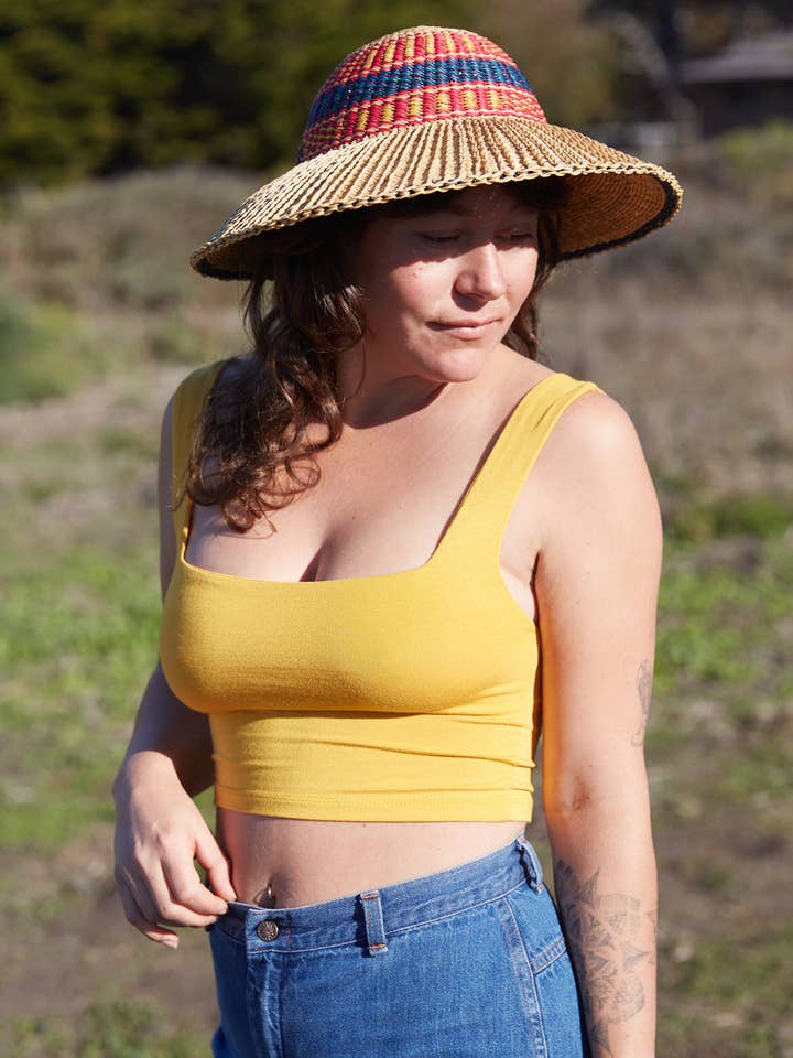 Square Neck Crop Top for wholesale by Zig Zag Asian Collection