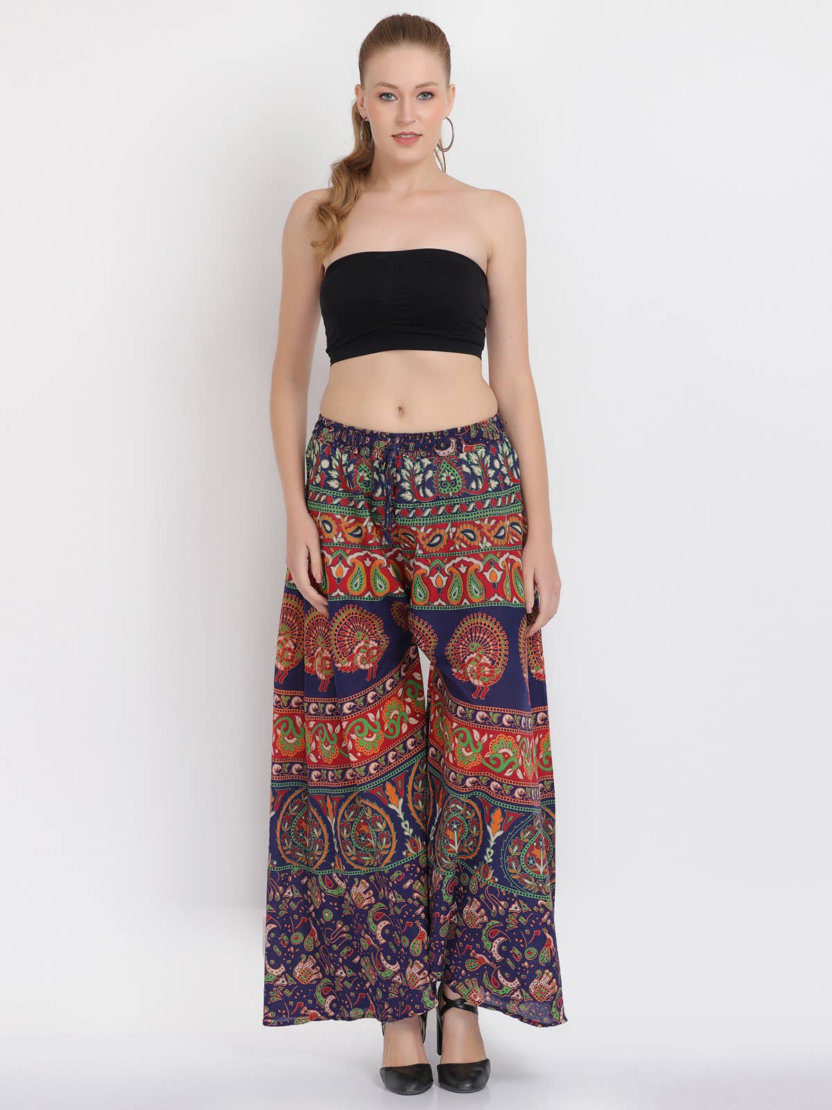 Wevez - Wholesale Pants - Women's - Women's Palazzo Wide leg Cotton Pant Floral Print Mix lot0