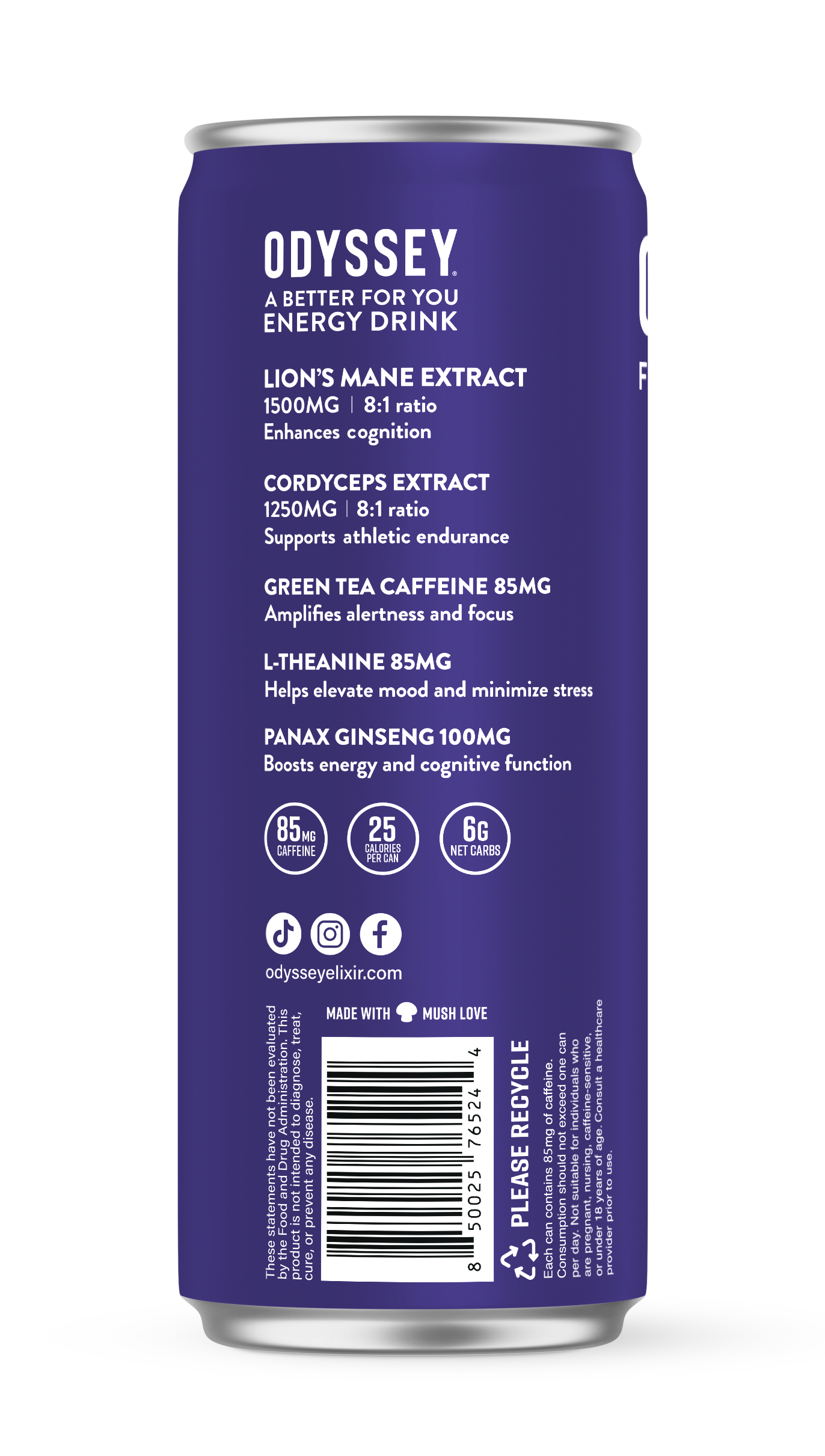 Odyssey Elixir - Wholesale Sports/Energy Drink - Blackberry Lemonade - Odyssey Functional Energy (85mg)3