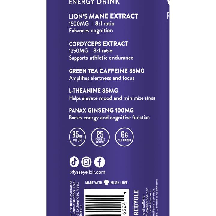 Odyssey Elixir - Wholesale Sports/Energy Drink - Blackberry Lemonade - Odyssey Functional Energy (85mg)3