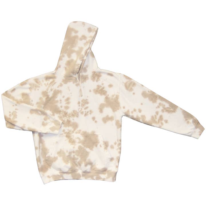 Sweat à capuche beige Infusion Tie Dye pour la vente par Kerr's Cotton