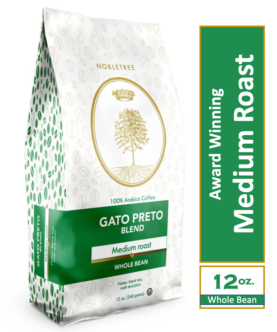 Nobletree Coffee - Wholesale Coffee Beans - Nobletree "Gato Preto" Medium Roast Coffee, 12oz.10