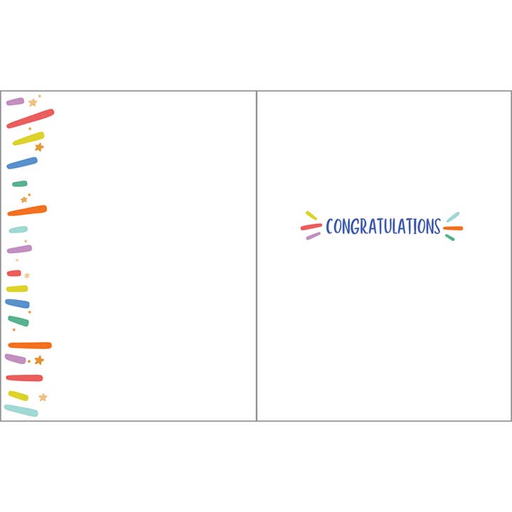GINA B DESIGNS - Wholesale Congratulations card - Congratulations Greeting Card - You Did It Burst1