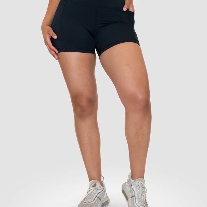 Short Lux Baseline (entrejambe de 3,5 po) - Noir pour la vente par Senita Athletics
