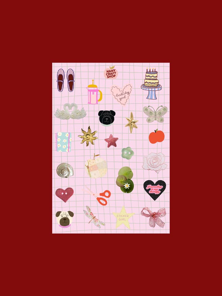 August A5 sticker sheet for wholesale by Nany Craft Shop