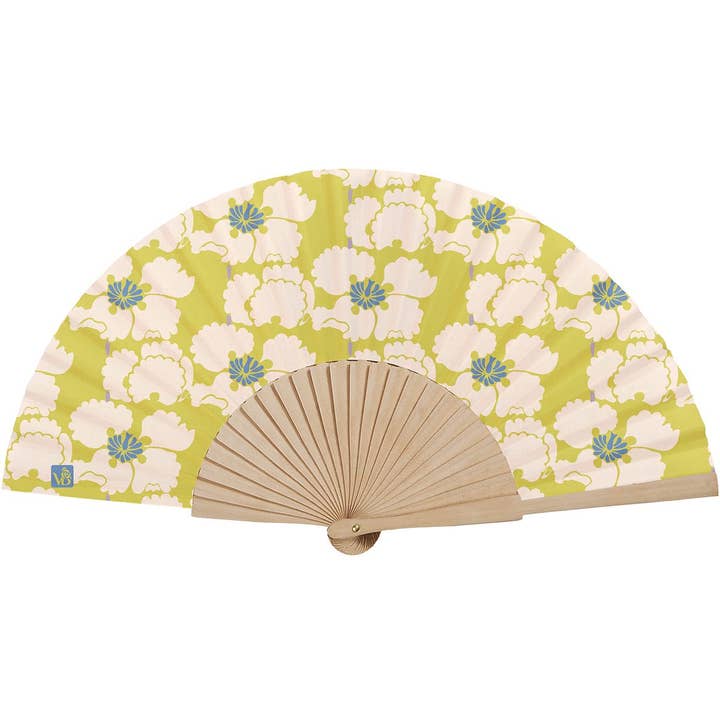 Vent de Bohème - Wholesale Handheld Folding Fan - Birch wood fan Paola1