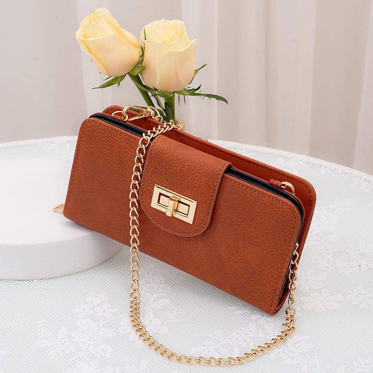 MiMi Wholesale - Wholesale Crossbody Bag - Women's - AD041 Turn Lock Crossbody Wallet27