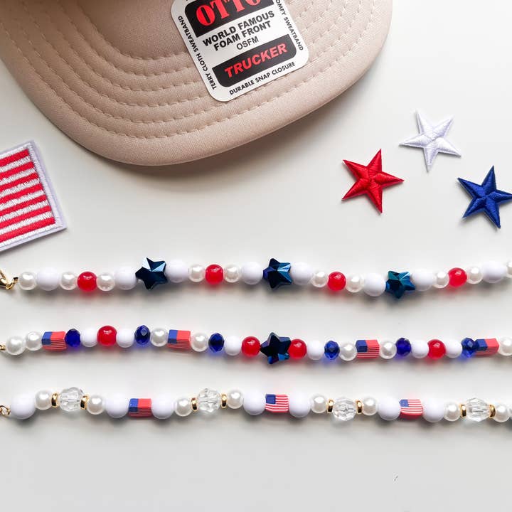 Patriotic Collection Trucker Hat Chain for wholesale by Modern Kane