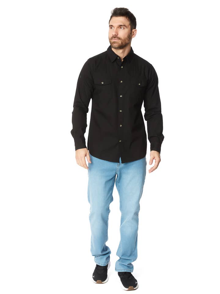 Hawk's Bay - Wholesale Button Down Shirt - Men's - MEN'S LONG SLEEVE TWILL COTTON CANVAS SHIRT5