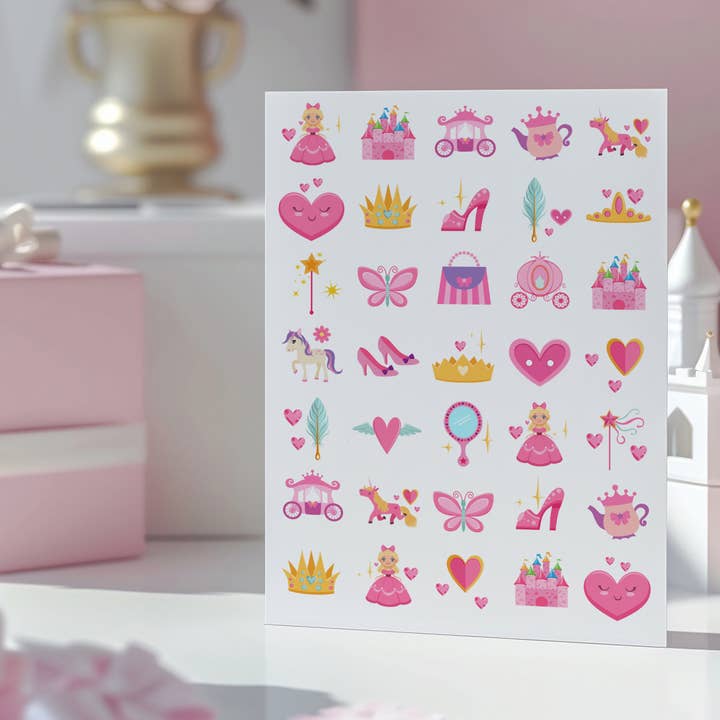 Sticker Sheet Pink Princess for wholesale by Sticker Varia
