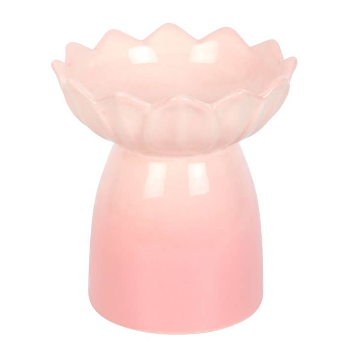 Pink Water Lily Oil Burner and Wax Warmer for wholesale by Naked Scents