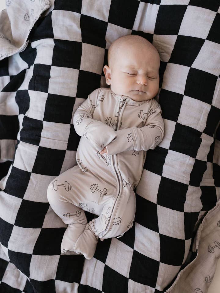 Forever French Baby - Wholesale Sleepsuit - Baby - Bamboo Zip Pajamas | Arm Day1