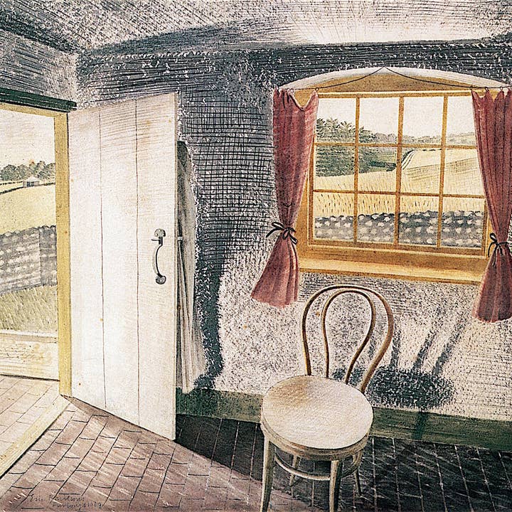 Eric Ravilious Interior at Furlongs Vintage A3 Poster Print for wholesale by PERIOD PRINTS