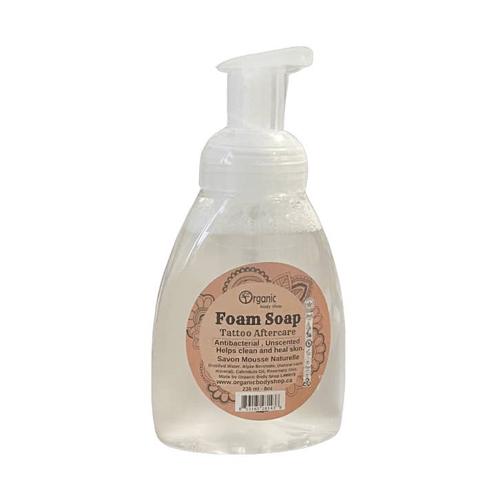 Sabonete em espuma para tatuagens. Biológico 8oz por atacado de Organic Body Shop