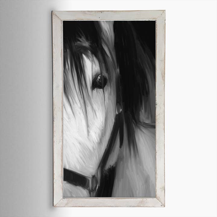 ginger blue - Wholesale Art Print - White Horse