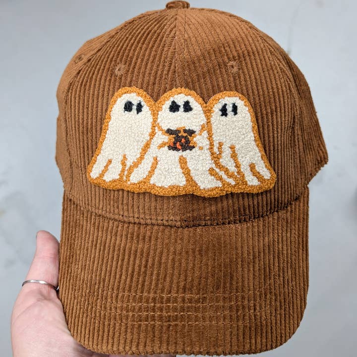 Trendy Transfers – Großhandel Aufnäher – Fall Ghost Trio Aufnäher aus Chenille mit Hut und Tasche