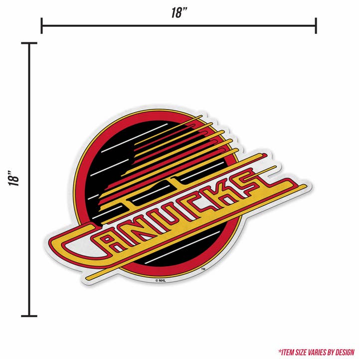 Rico Industries - Vente Pancarte - Fanion découpé rétro des Canucks de Vancouver de la LNH4
