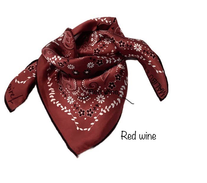 Malibu & Beyond Co /LENNOX MODE - Vendita all'ingrosso Bandana - Donna - Iconico bandana vintage americano in seta di gelso 100%!4