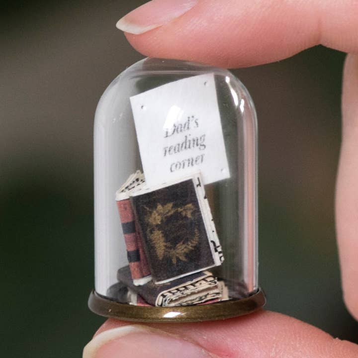 Miniature library with personalised note, message in mini for wholesale by My Papercut Forest