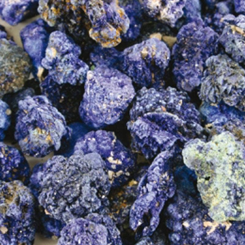 La Boîte à Cailloux - Wholesale Spiritual Stone/Crystal - Raw azurite nuggets Morocco - Set of 5 pieces0