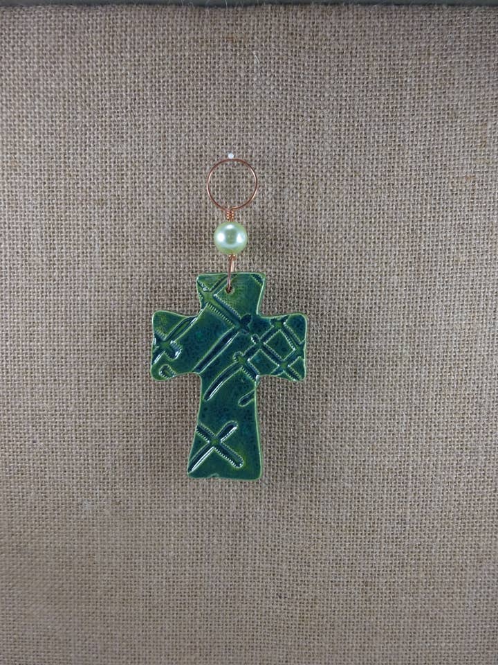 Cruz de 4 pulgadas gran/azul para venta al por mayor de Melony Designs