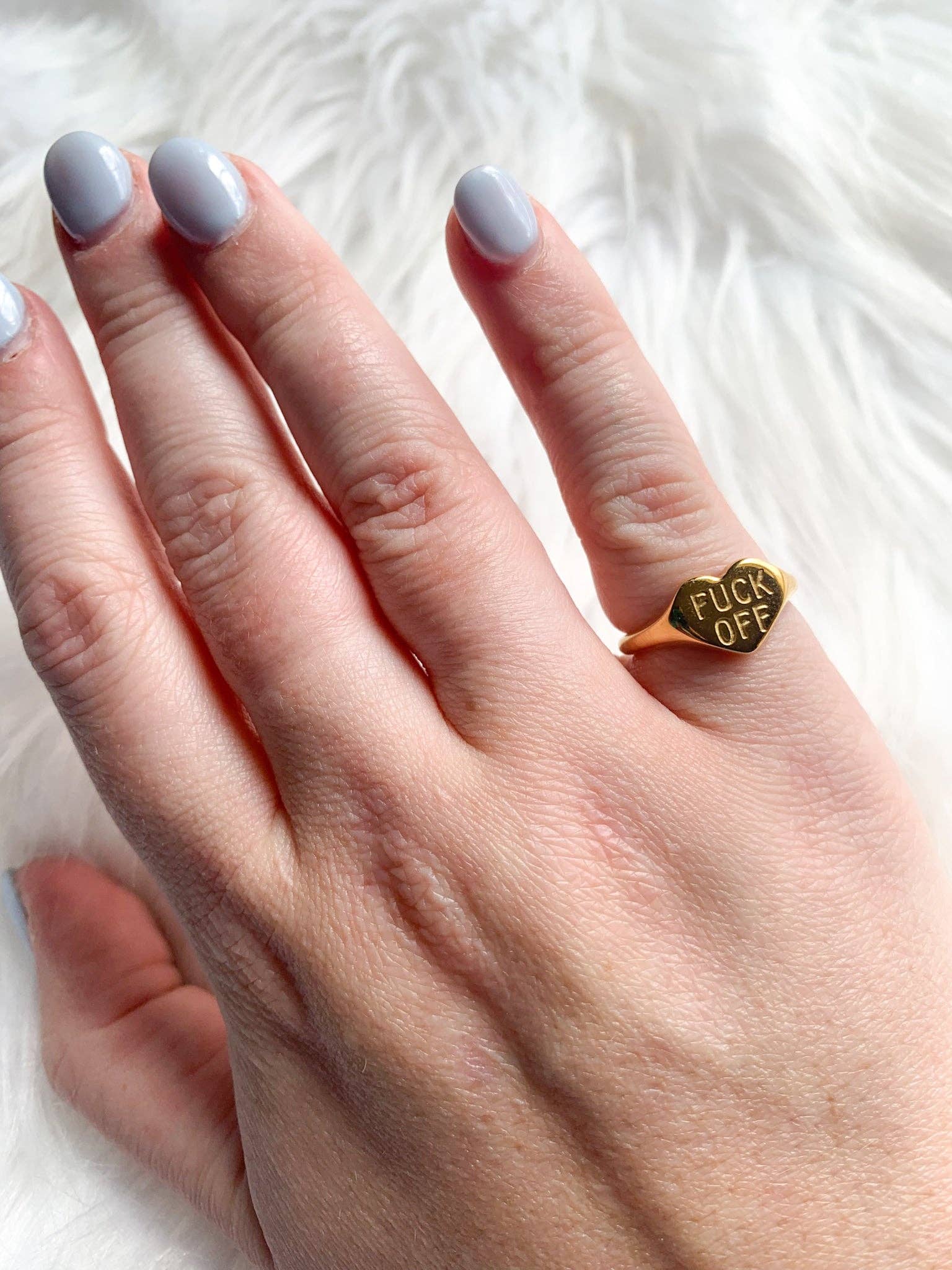 DRIP JEWELRY - Wholesale Cocktail/Statement Ring - F Off ring 2.0 (size 6-8)7