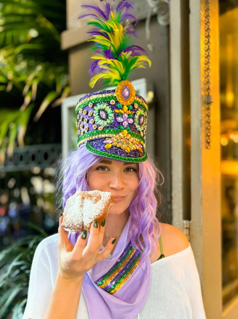 Mardi Gras Creations - Vendita all'ingrosso Costume di carnevale - Unisex - Cappello da conduttore con piuma0