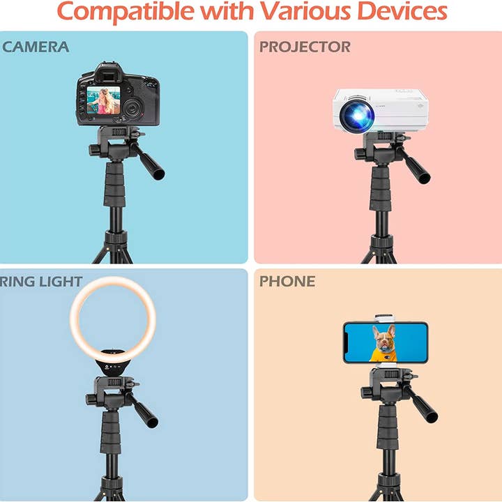 UBeesize - Wholesale Ring / Selfie Light - 62" Phone Tripod&Camera Tripod Stand4