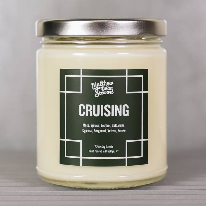 CRUISING - 7.2 oz LGBT+ Soy Wax Jar Candle for wholesale by Matthew Dean Stewart