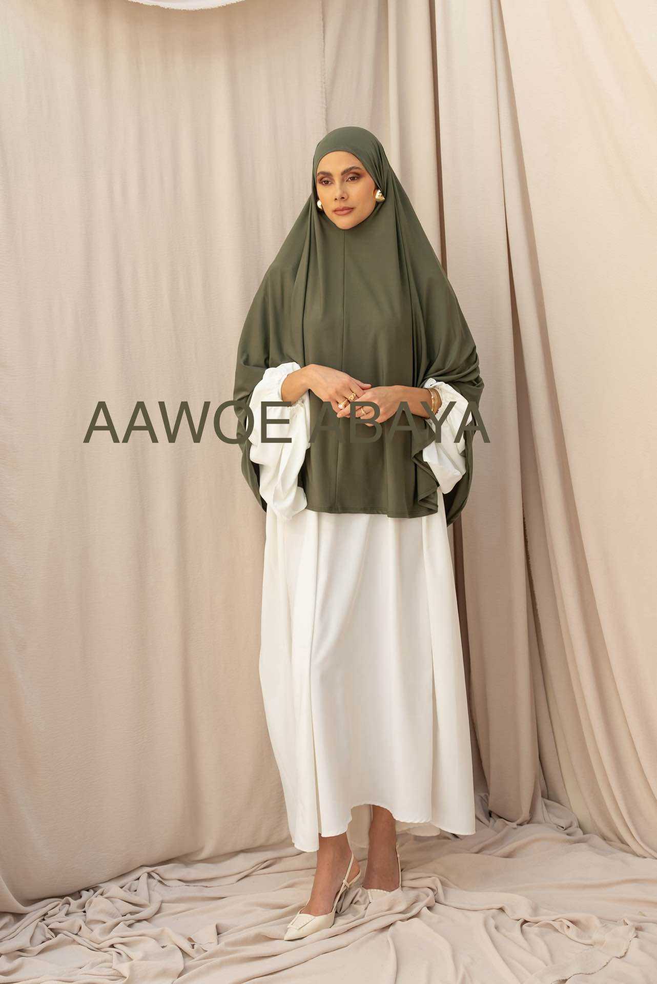 Aawoe Abaya - Wholesale Hijab - Dames - Elegante khimar met lange mouwen - 2418-KH42