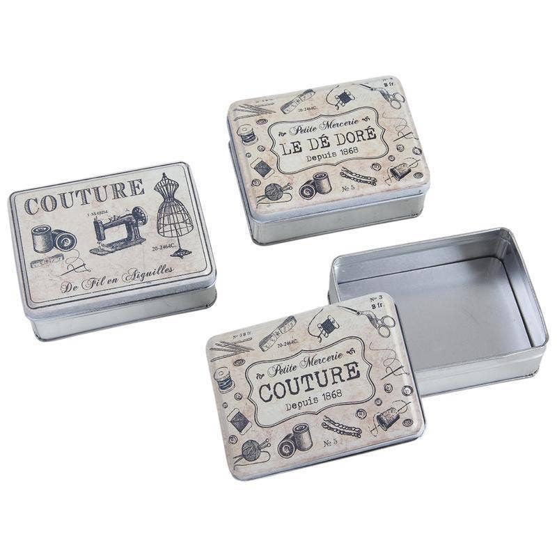 Aubry Gaspard - Wholesale Decorative Box - Couture galvanized metal box0
