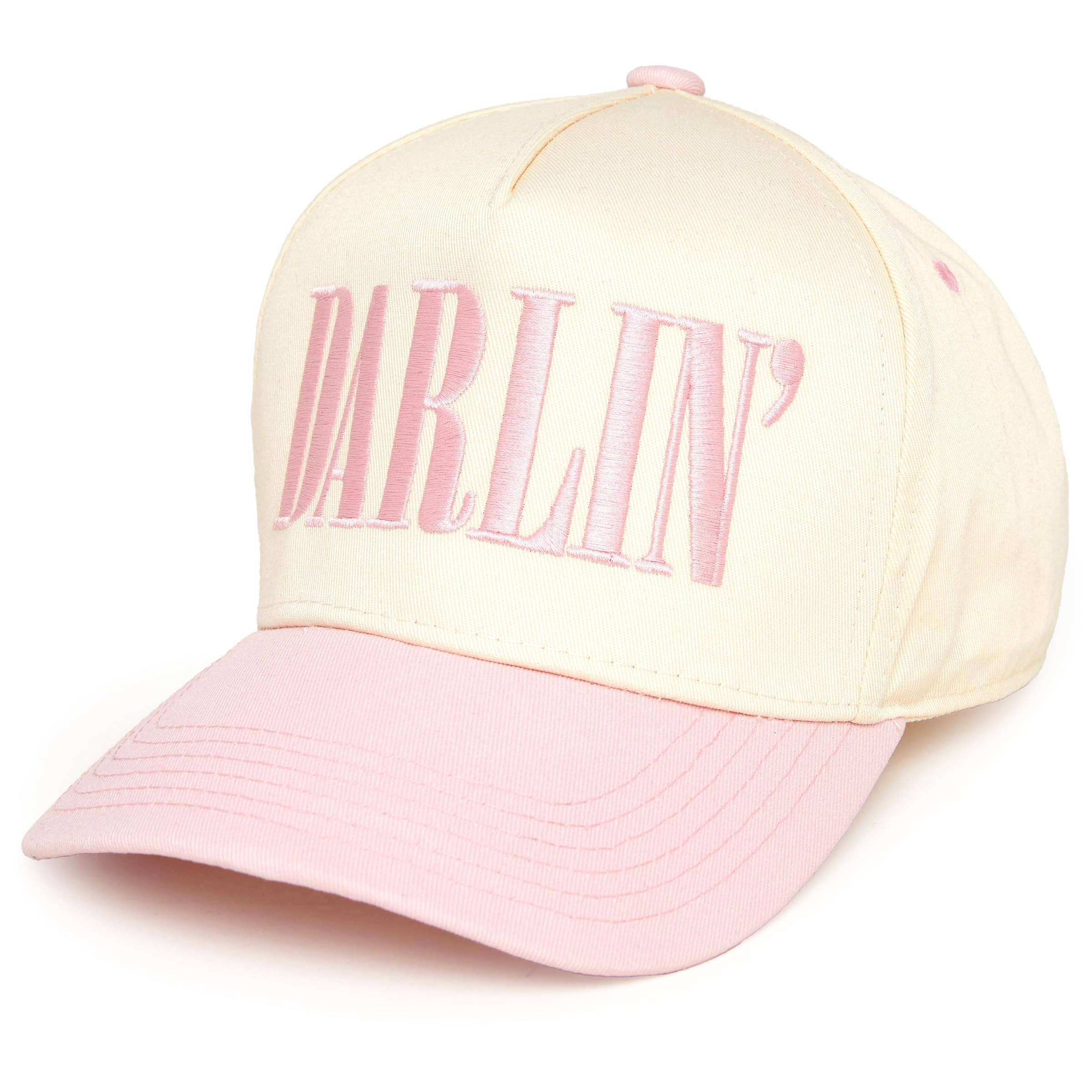 Funky Junque - Wholesale Baseball Cap - Women's - Two Tone Cap: Darlin' - Light Pink/Beige1