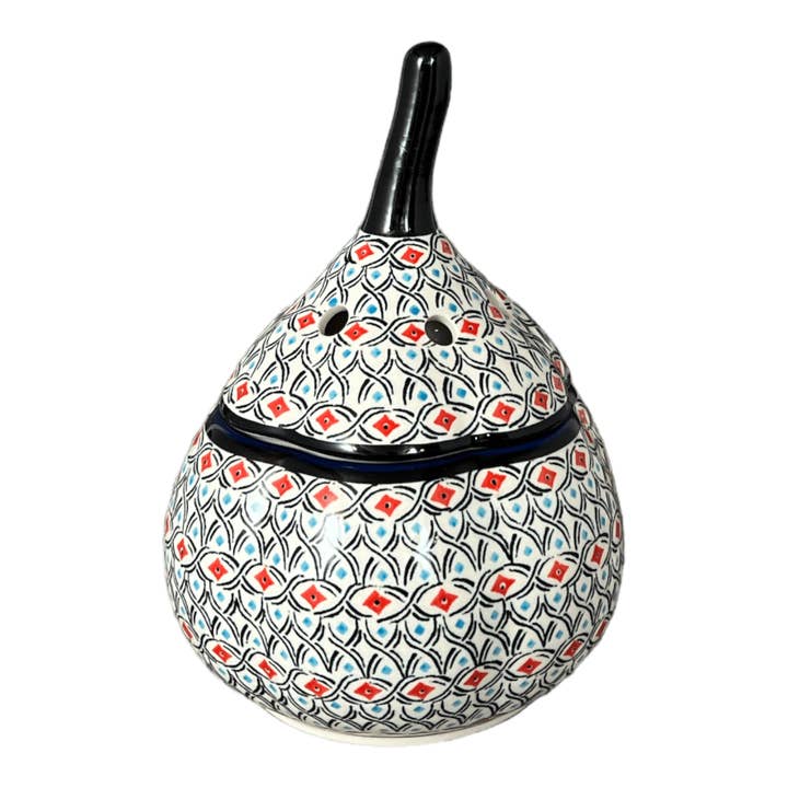 Garlic Keeper, 8.5" Large in "Beaded Turquoise" by Zaklady | Y1835-DU203 for wholesale by Polish Pottery Outlet