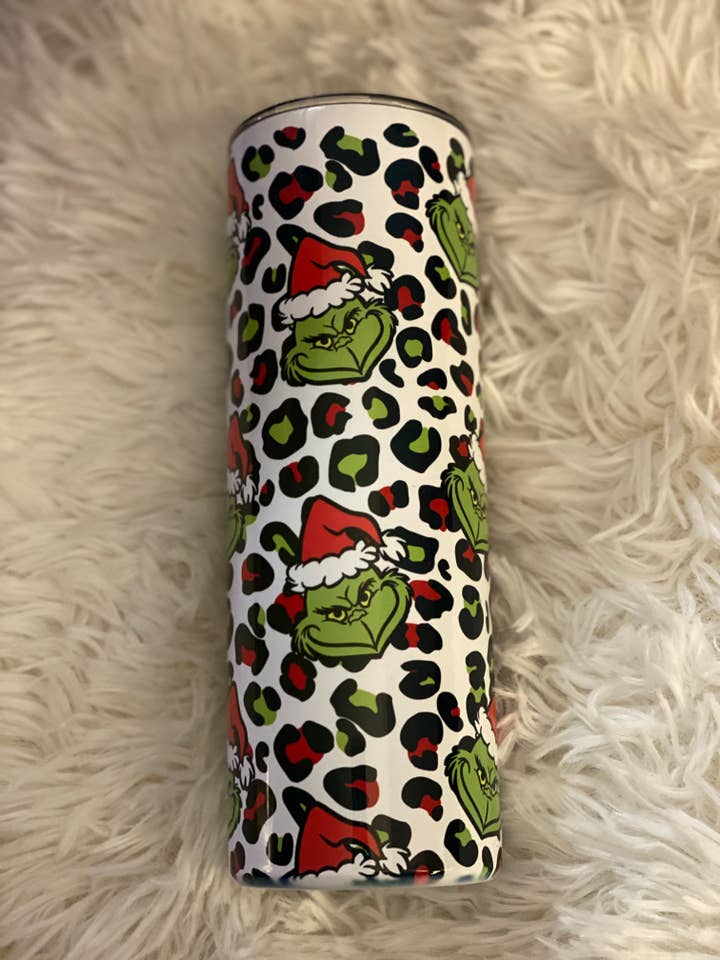 WS 20 oz Gobelet de Noël Leopard pour la vente par Abby Grey Farm