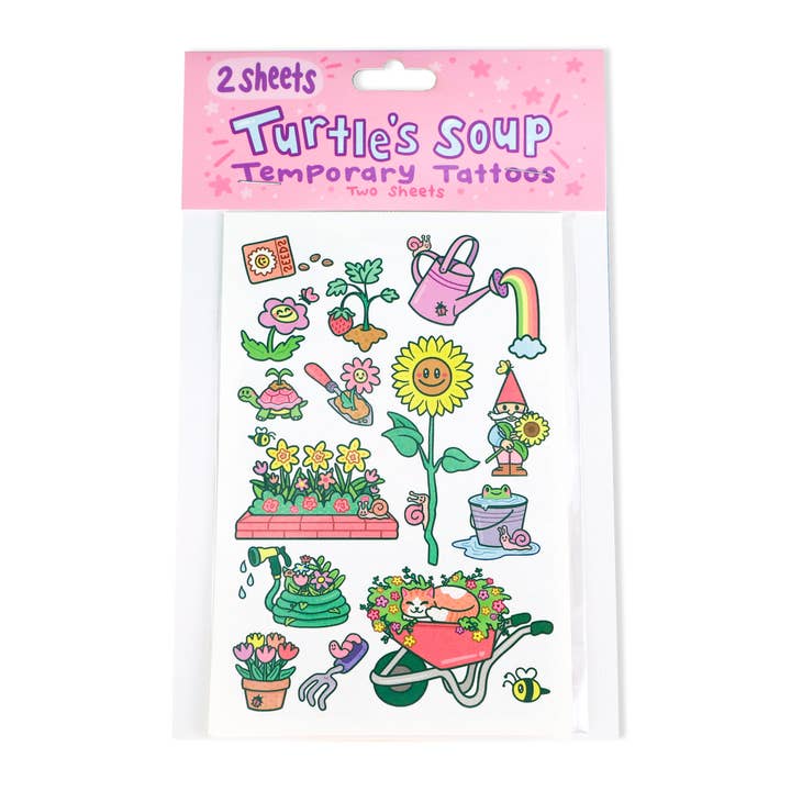 Turtle's Soup - Venta al por mayor Tatuajes temporales - Láminas de tatuaje temporales Gorgeous Gardens para primavera