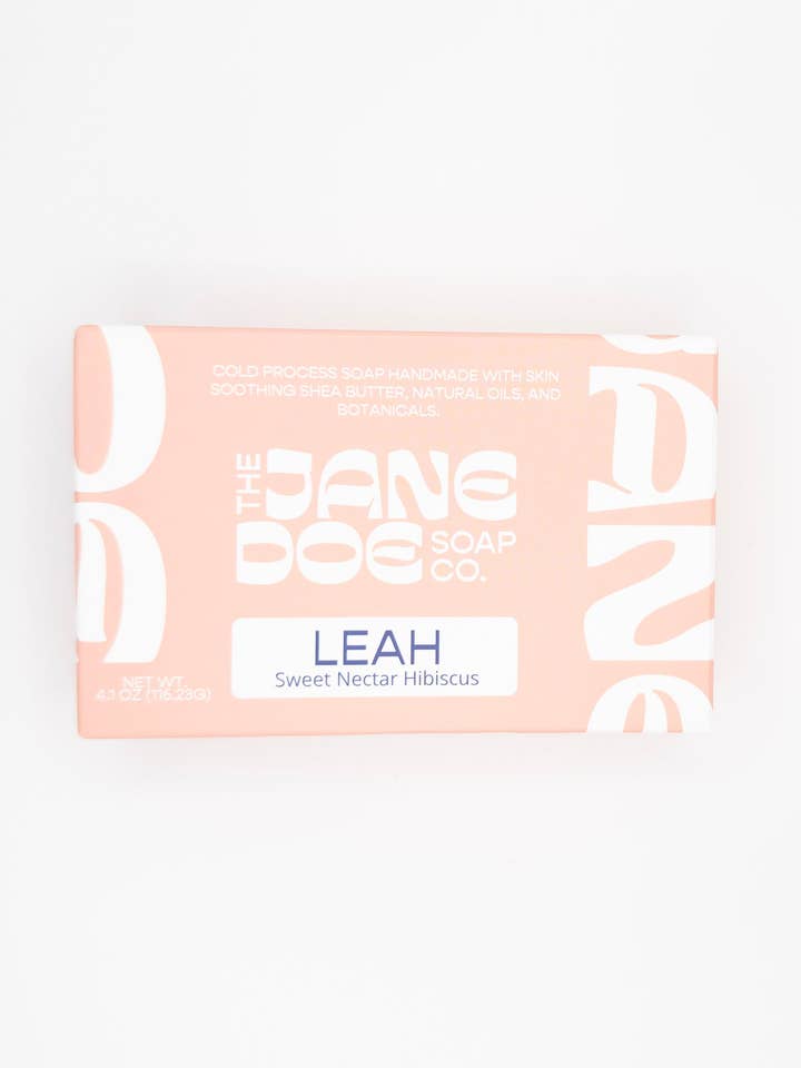Leah Sabonete Barra Néctar Doce Hibisco por atacado de The Jane Doe Soap Company