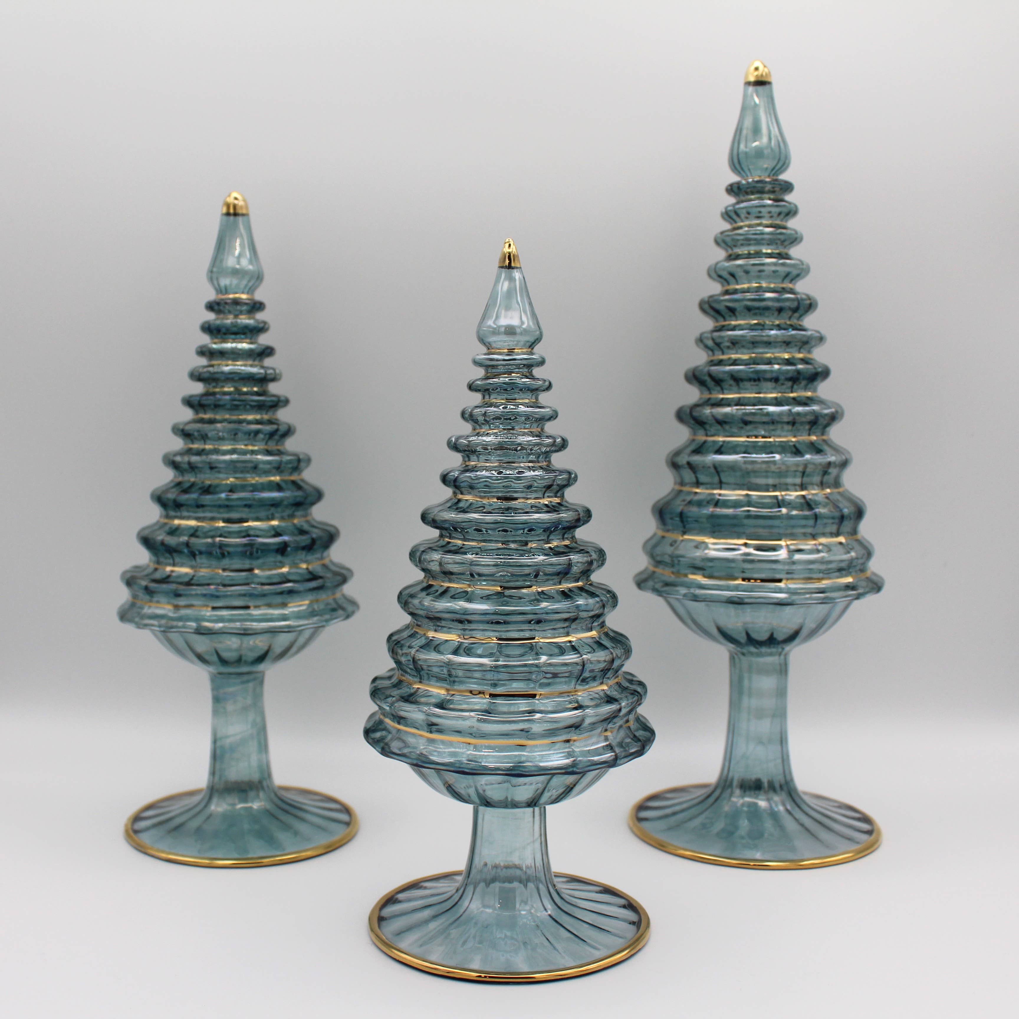 Dandarah (Ships from Canada) - Wholesale Christmas Decoration - Blown Glass Tabletop Christmas Tree - Blue Spruce5