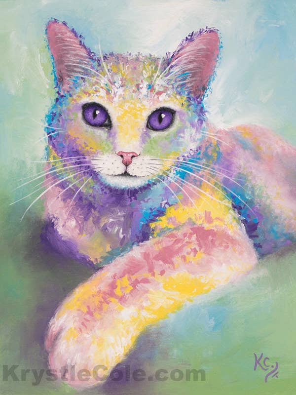 Kattenkunstprint - Zoete Karma voor wholesale door Krystle Cole Fine Art
