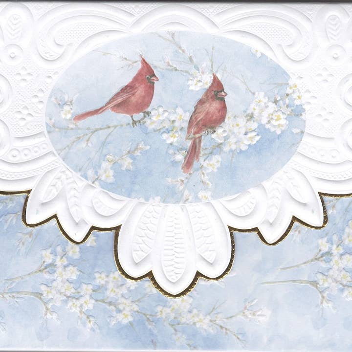 Conjunto de 10 cartas de Natal e 10 envelopes - Cardeal Vermelho por atacado de Maison Royal Garden