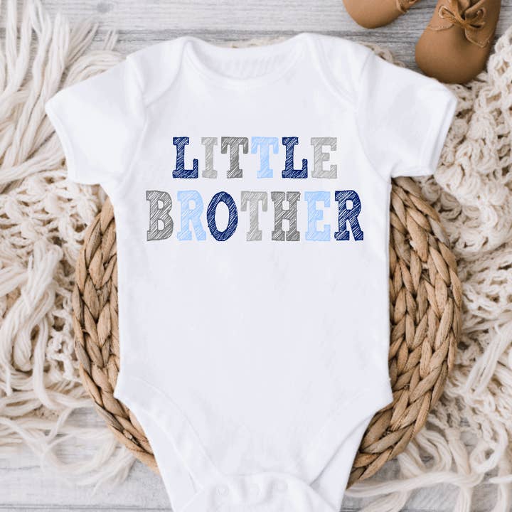 Little Brother Birth Announcement Baby Onesie for wholesale by AvaryMaeInspirations