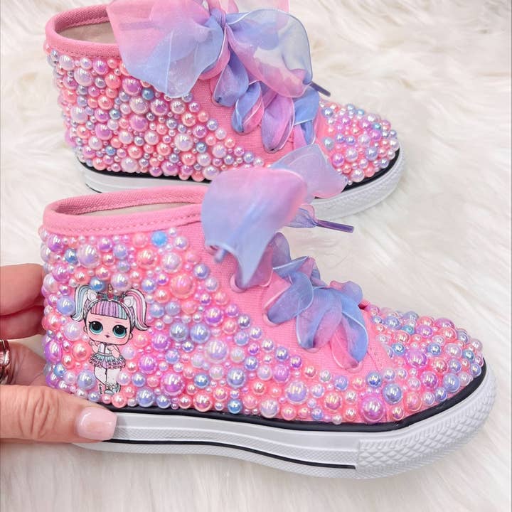 Rainbow L.O.L. SURPRISE! Unicorn Beaded Sneakers for wholesale on Faire