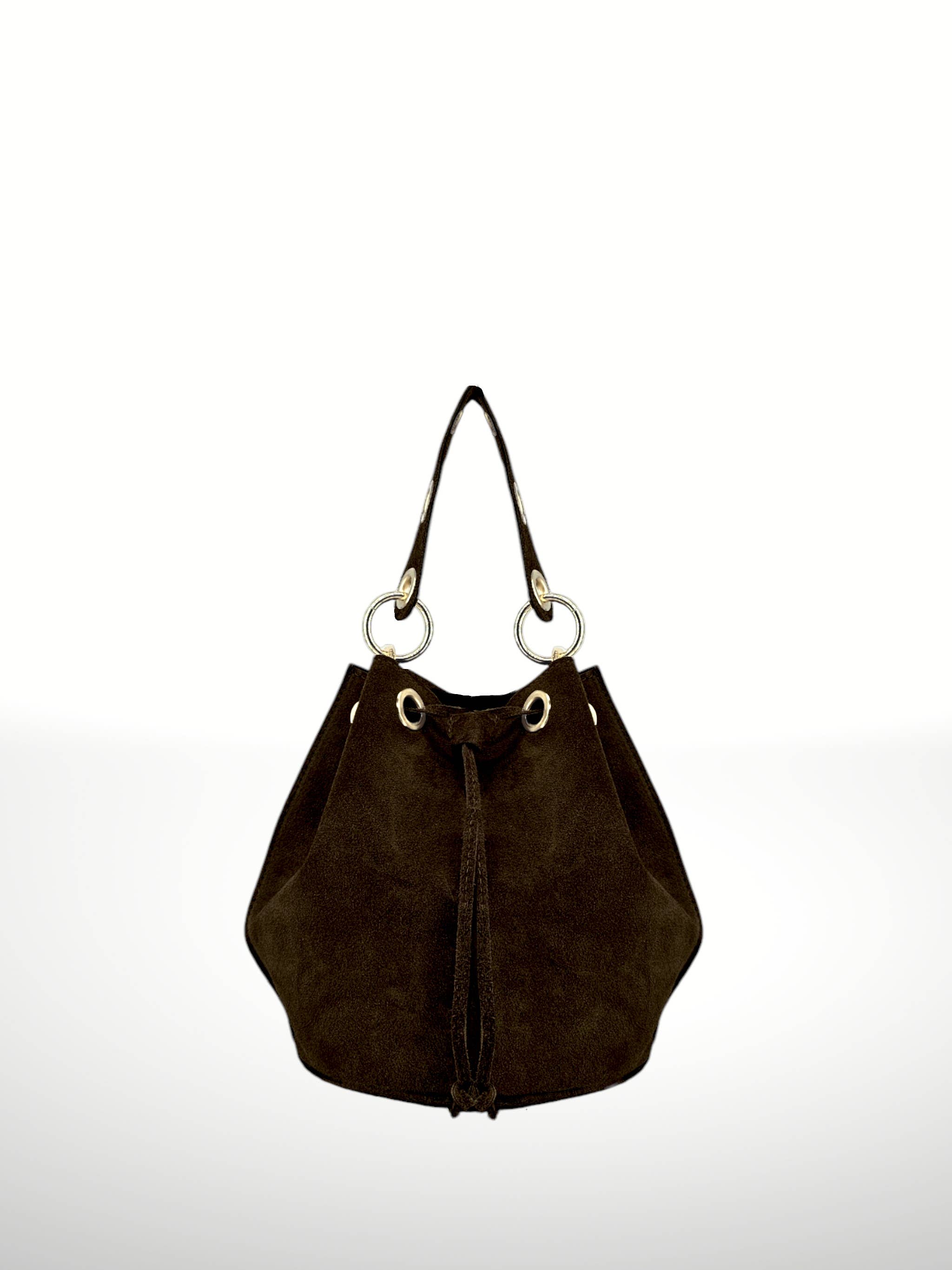 ITALIAN'S LEATHER - Vente Sac porté épaule – femme - Sac seau en cuir suédé Arlecchino 2206299