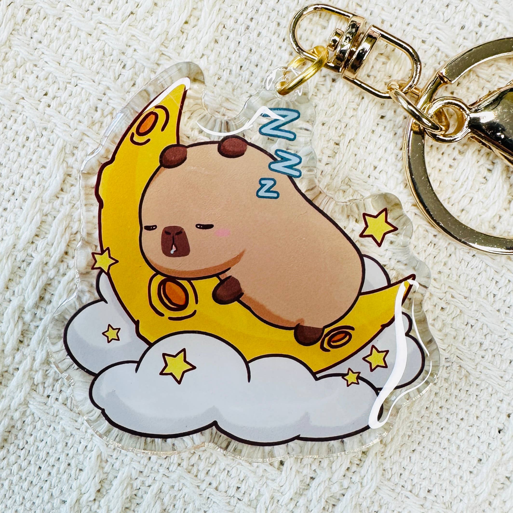 CapyFun - Wholesale Keychain - Women's - Capybara Acrylic Keychain Cute Kawaii Dumpling Boba Tea Coffee Ice Cream Reading Orange Ramen Foodie Hot Pot Holiday Gift For Her14