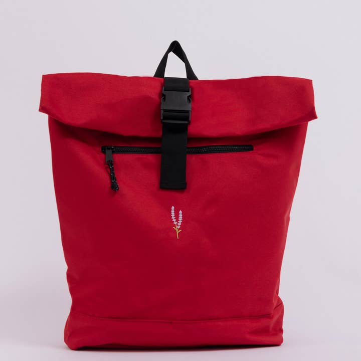 mochila roll-top reciclada de lavanda por atacado de Big Wild Thought