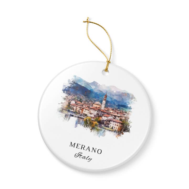 Premium Travel Art - Wholesale Ornament - Merano Italy Ornament: Unique Merano Souvenir, Merano IT Xmas Decor, and Authentic Merano Italy Gift3