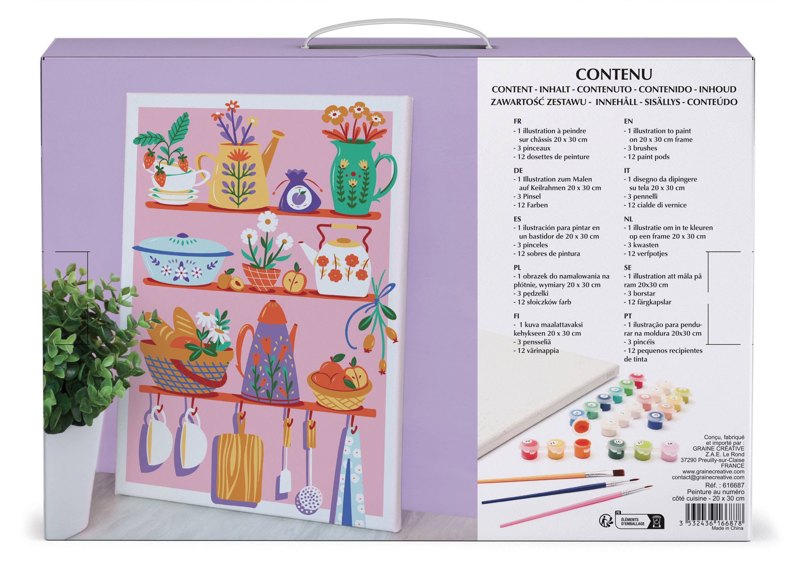 Graine Créative – Großhandel Bastelset – MALEN NACH ZAHLEN 30x20 KÜCHENSEITE4